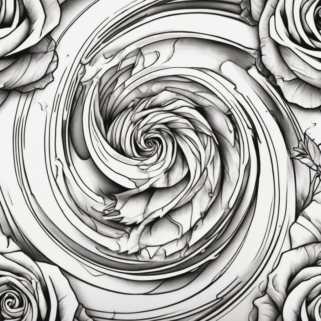 a black spiral with thick fading lines as it gets larger that will go on an outer arm
