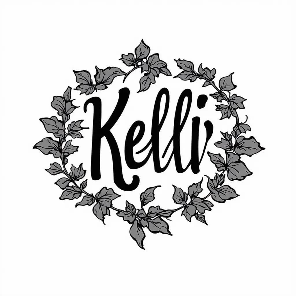 “Kelli” surrounded by minimal vines