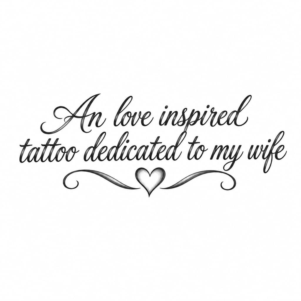 An love inspired tattoo dedicated to my wife
