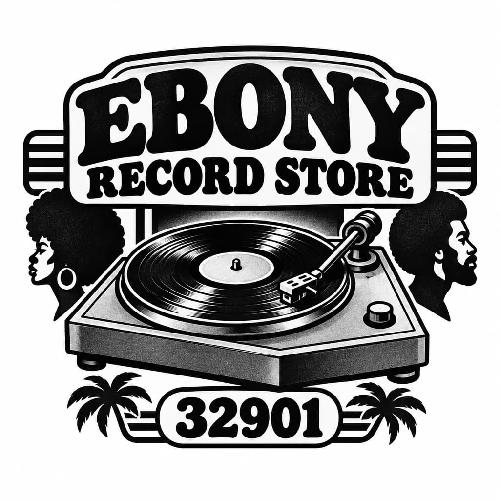 AI 生成的 I need an 1970s vintage business sign for Ebony record store… 纹身设计