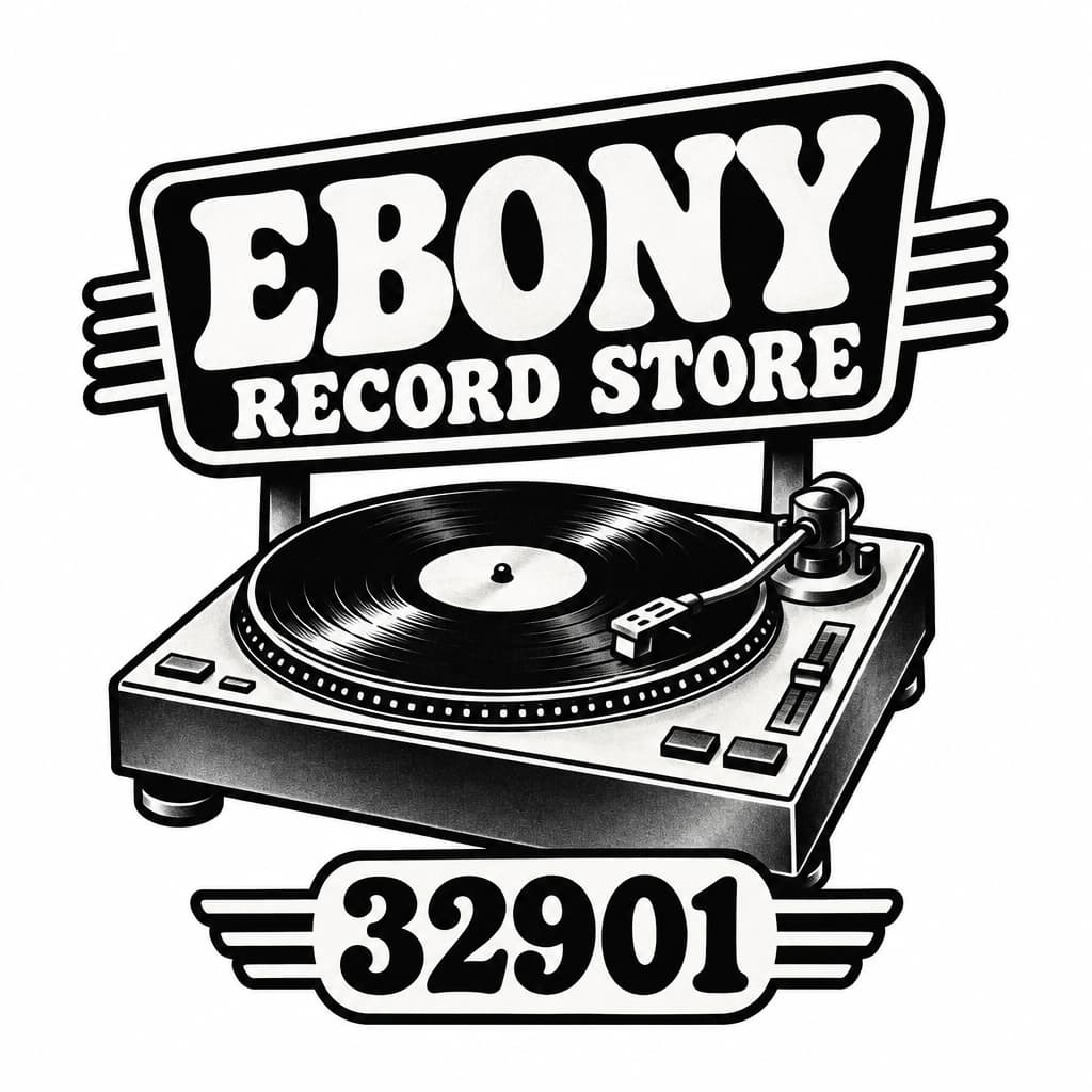 AI 生成的 I need an 1970s vintage business sign for Ebony record store… 纹身设计