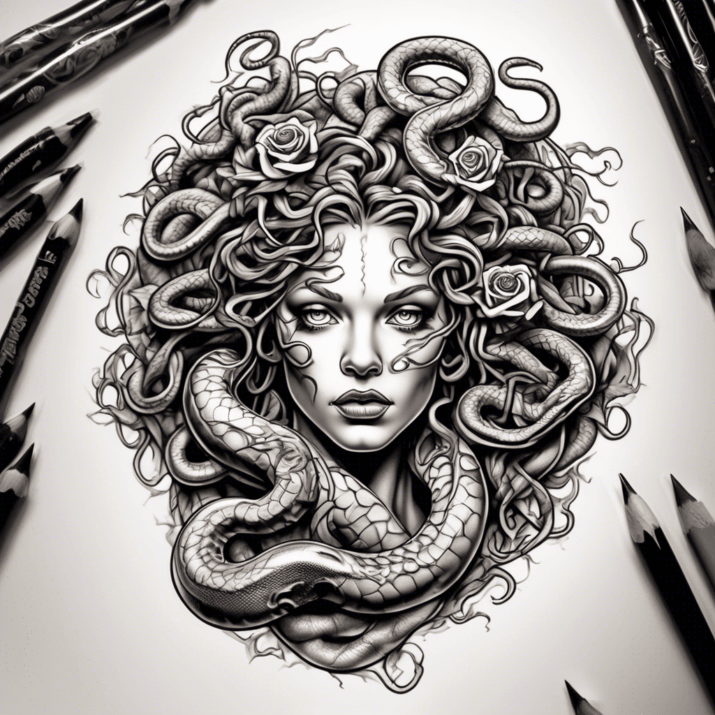 medusa with snakes ready to fight