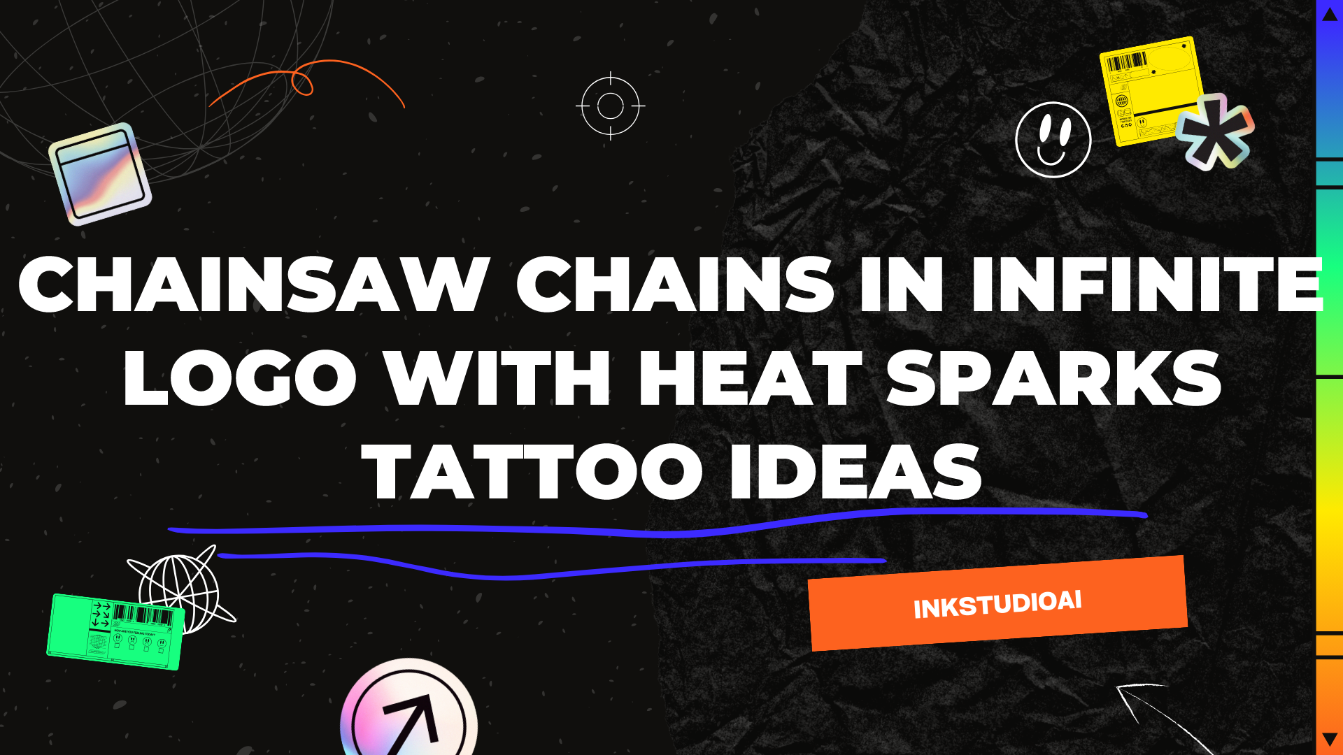Chainsaw chains in infinite logo with heat sparks tattoo idea - made by ...