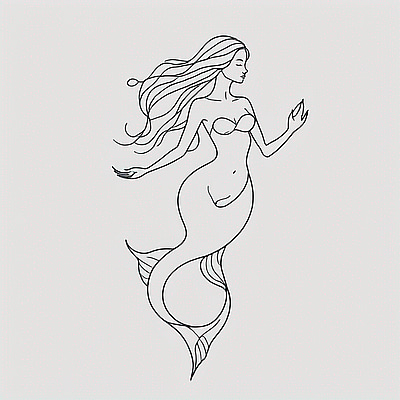 AI Generated Tattoo Example - Minimal