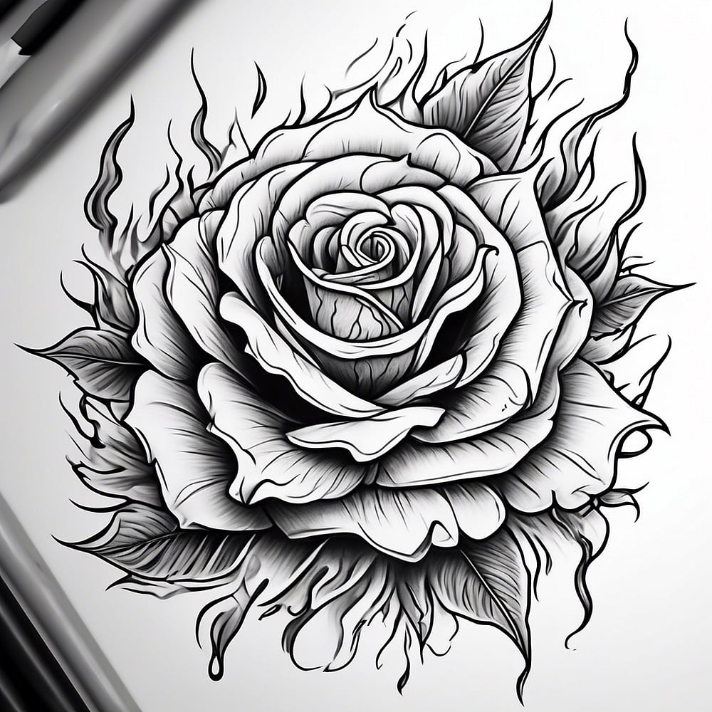 black-and-gray tattoo