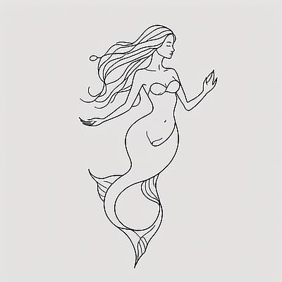 AI Generated Tattoo Example - Minimal
