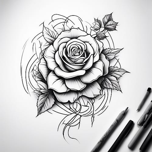 Rose tattoo example
