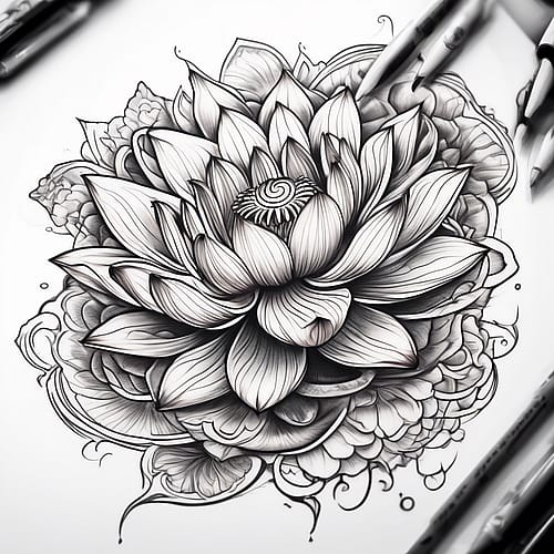 Lotus tattoo example