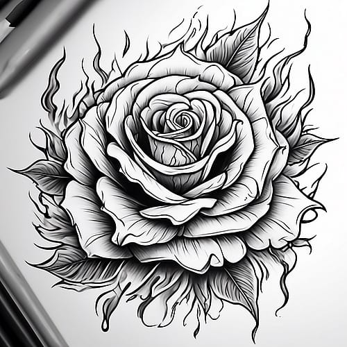 black-and-gray tattoo