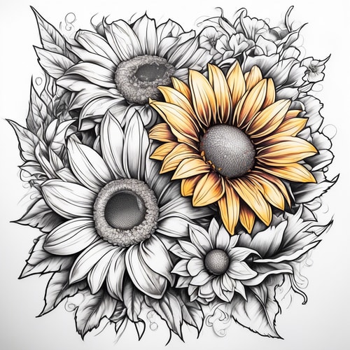 sunflower tattoo