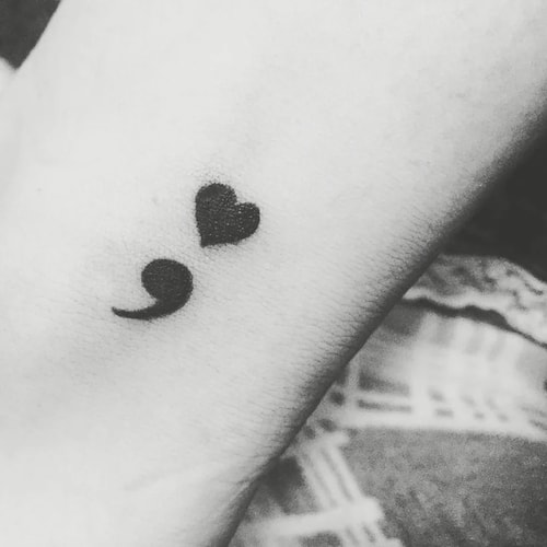 semicolon tattoo