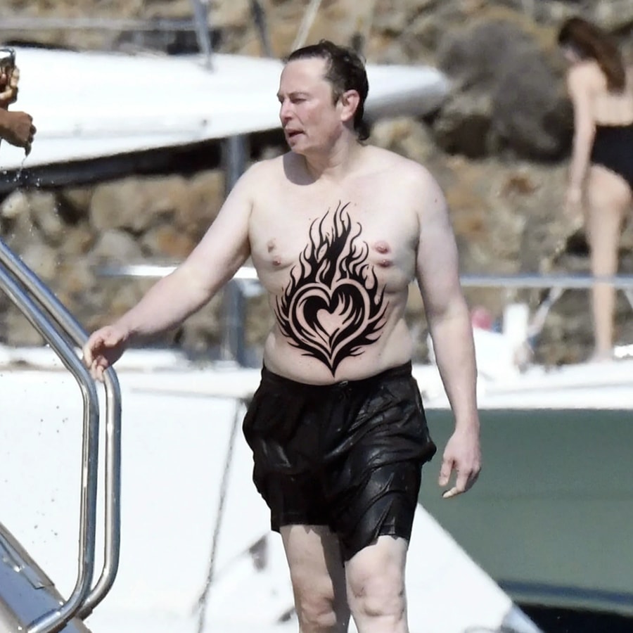 elon musk with tattoos