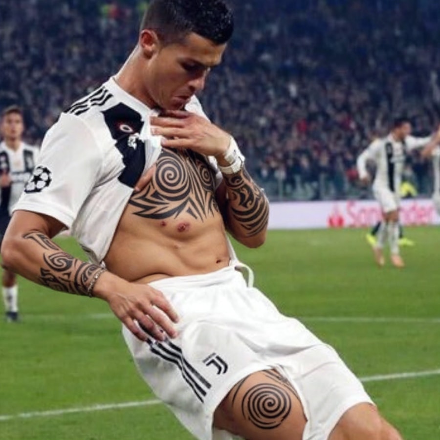 ronaldo with tattoos
